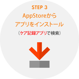 STEP3　AppStoreからアプリをインストール