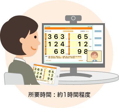 Zoomや電話でアプリのデモ(所要時間:約1時間程度)