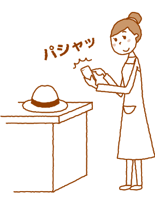 持ち物を並べてカメラで撮影