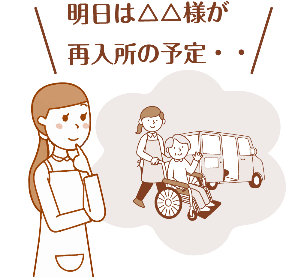 既に登録済みの方が再入所される場合